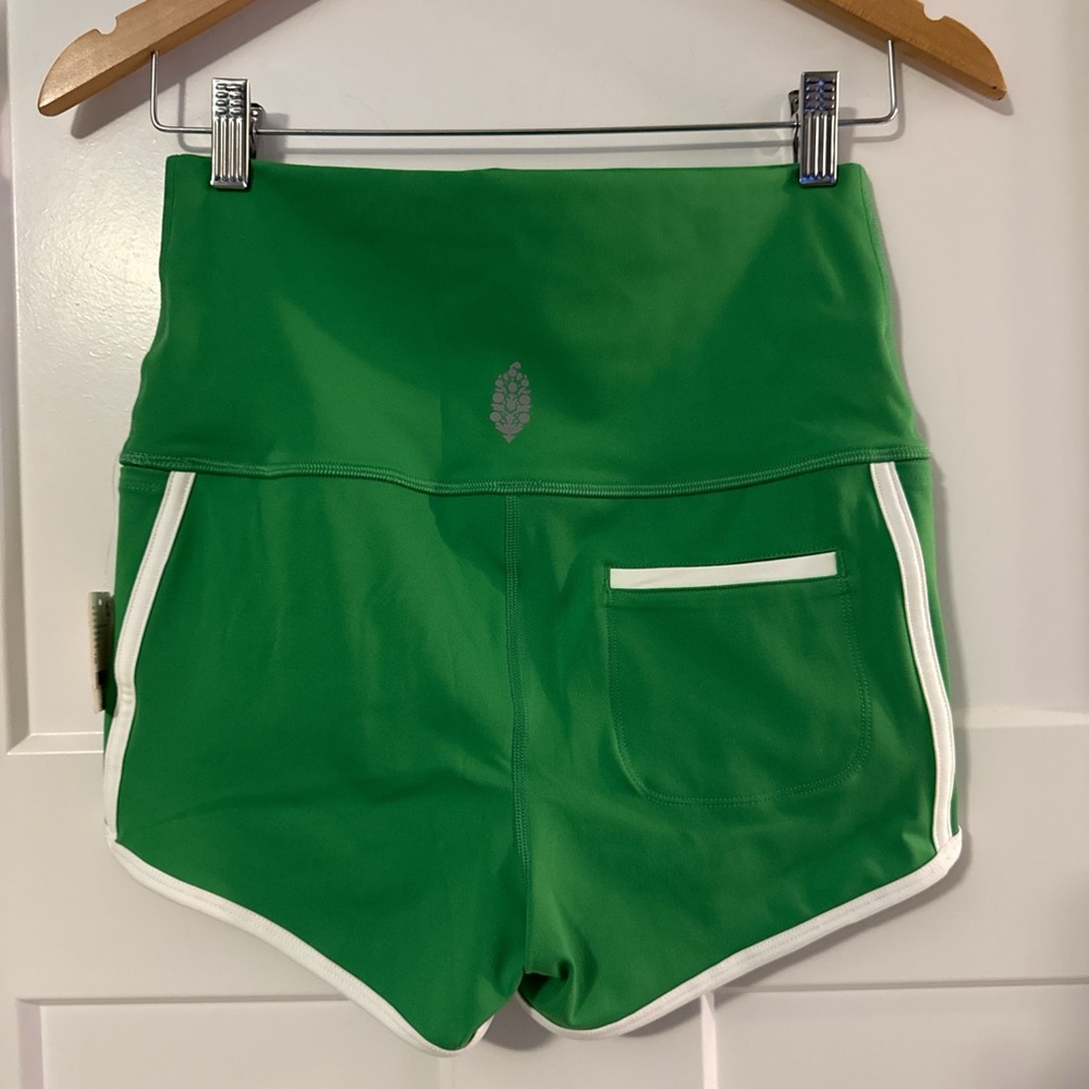 FP Movement by Free People Vibrant Green Shorts with White Accents - Picture 4 of 6
